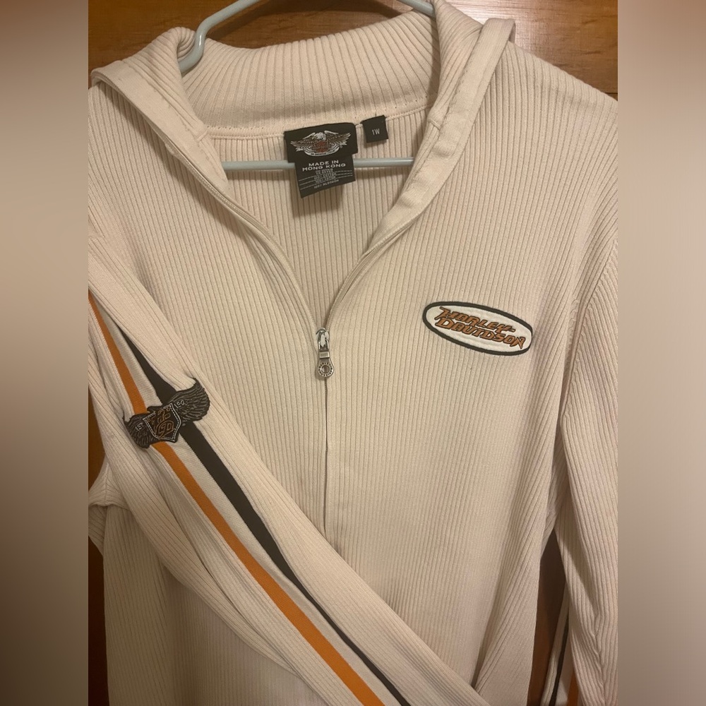 VINTAGE AUTHENTIC HARLEY DAVIDSON ZIPUP🧡🖤